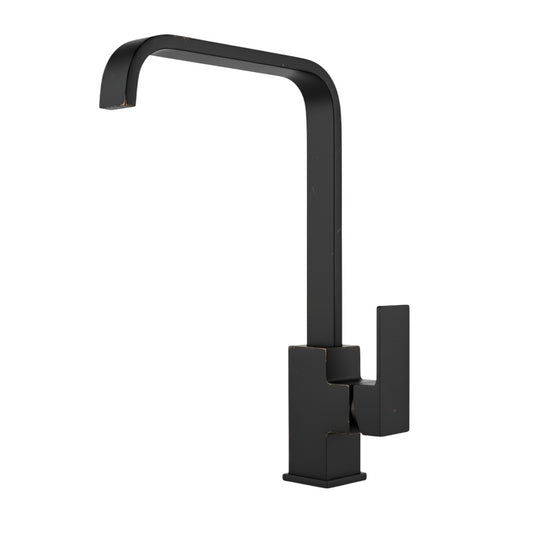 Modern Squared Kitchen Faucet - Black