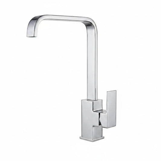 Modern Squared Kitchen Faucet - Chrome