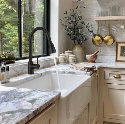 Pull down Kitchen Faucet - Black