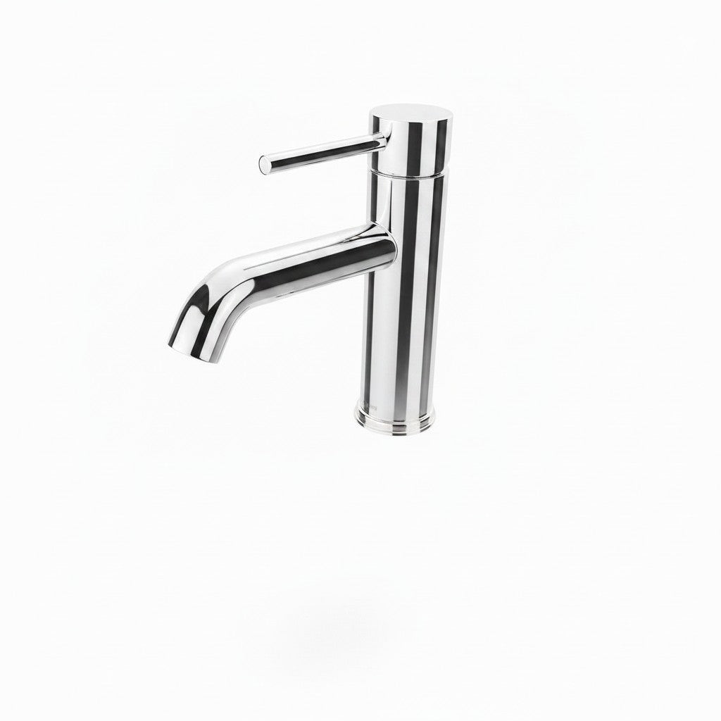 Onyx Elements modern chrome bathroom sink faucet with a single handle and removable filter for easy installation.
