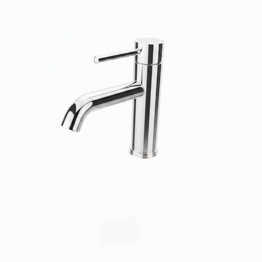 Onyx Elements modern chrome bathroom sink faucet with a single handle and removable filter for easy installation.