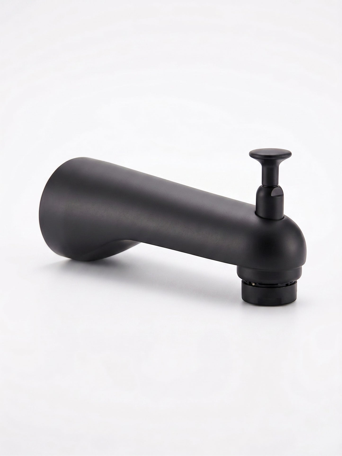 Onyx Elements matte black bathtub spout with integrated diverter for modern bathroom fixtures