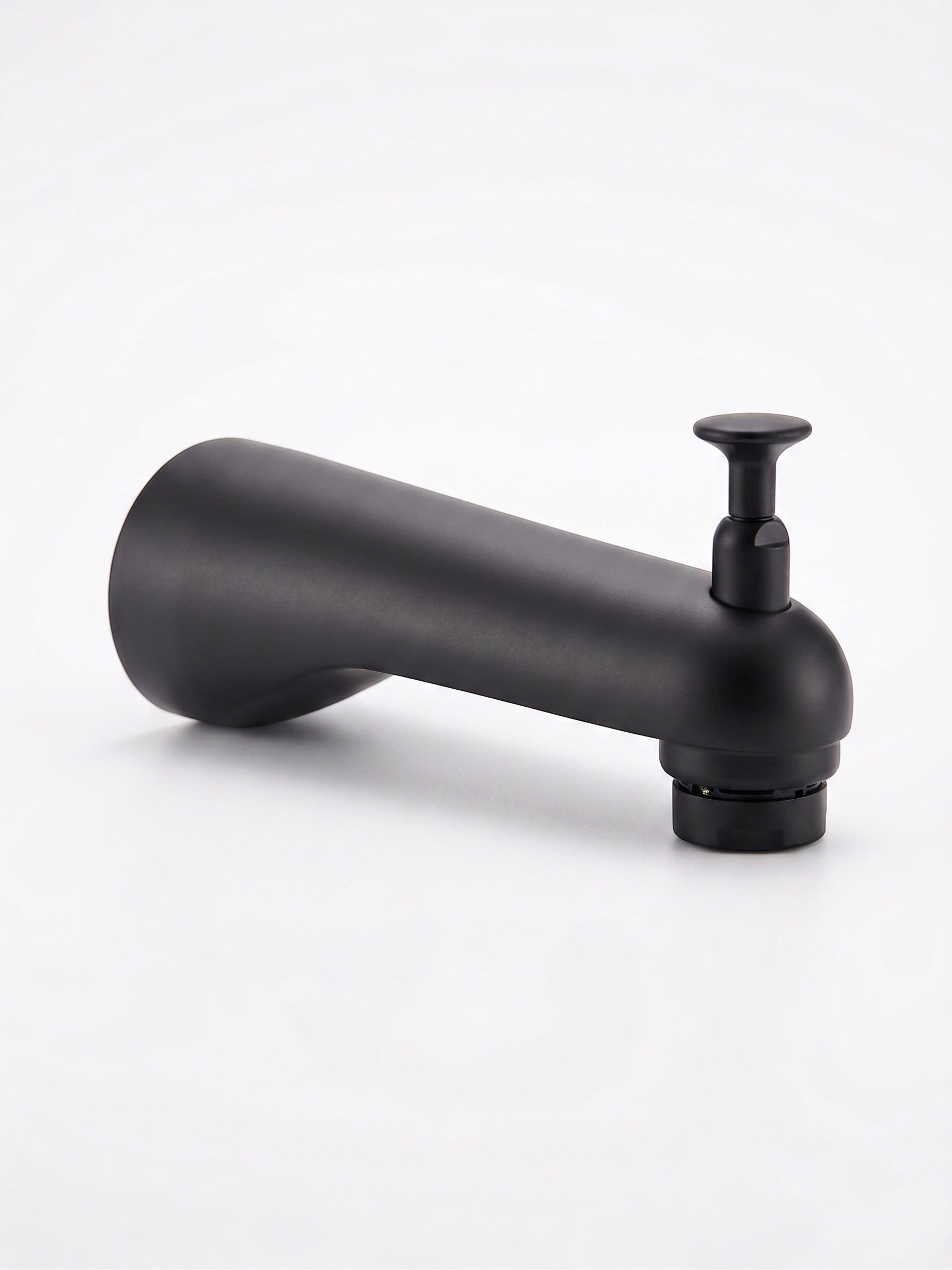 Onyx Elements matte black bathtub spout with integrated diverter for modern bathroom fixtures