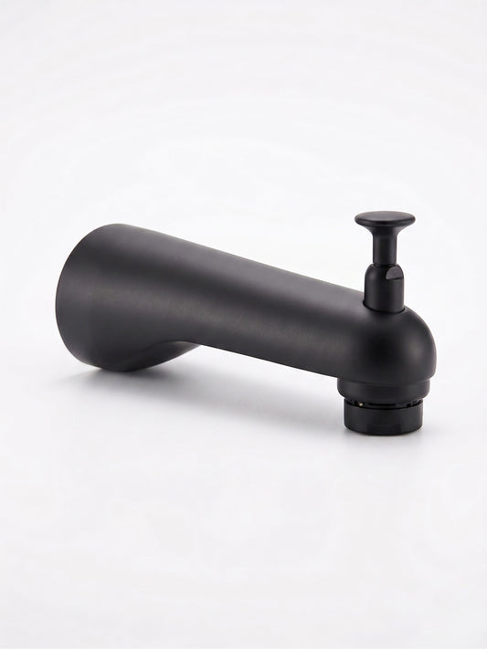 Onyx Elements matte black bathtub spout with integrated diverter for modern bathroom fixtures