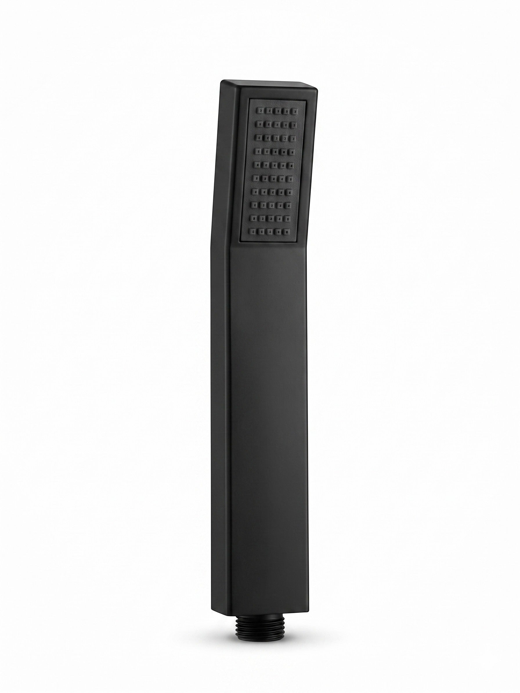 Onyx Elements matte black square handheld shower wand with a modern minimalist design for contemporary bathrooms.